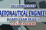 Aeronautical Engineer Board Exam Result December 2025 LIST OF PASSERS