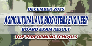 Agricultural and Biosystems Engineer Board Exam Result December 2025 TOP PERFORMING SCHOOLS