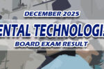 Dental Technologist Board Exam Result December 2025