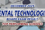 Dental Technologist Board Exam Result December 2025 TOP PERFORMING SCHOOLS