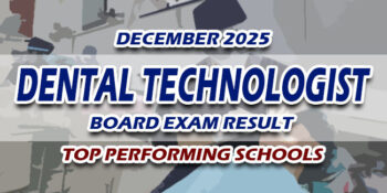 Dental Technologist Board Exam Result December 2025 TOP PERFORMING SCHOOLS