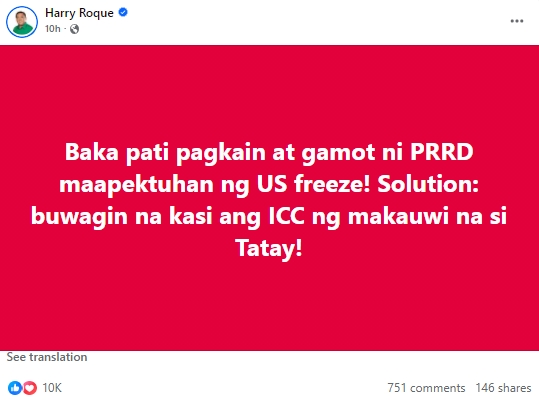 Harry Roque Post