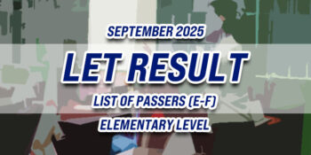 LET Result September 2025 ELEMENTARY LIST OF PASSERS (E-F)