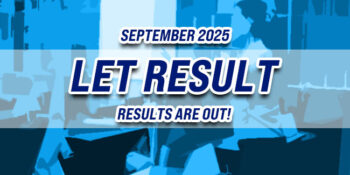 LET Result September 2025 JUST RELEASED