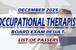 Occupational Therapist Board Exam Result December 2025 LIST OF PASSERS