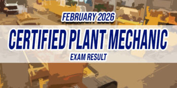 Certified Plant Mechanic Exam Result February 2026