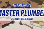 Master Plumber Licensure Exam Result February 2026