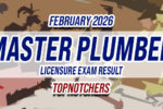 Master Plumber Licensure Exam Result February 2026 TOPNOTCHERS