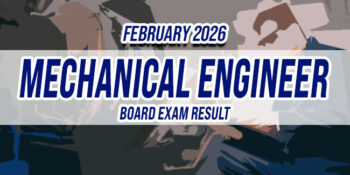 Mechanical Engineer Board Exam Result February 2026