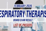 Respiratory Therapist Board Exam Result February 2026 LIST OF PASSERS