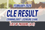 CLE Result February 2026 LIST OF PASSERS (A-F)