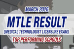 MTLE Result March 2026 TOP PERFORMING SCHOOLS