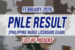 PNLE Result February 2026 LIST OF PASSERS