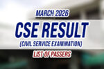 CSE Result March 2026 LIST OF PASSERS