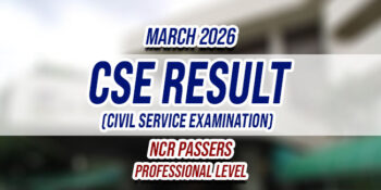 CSE Result March 2026 NCR PASSERS (Professional)