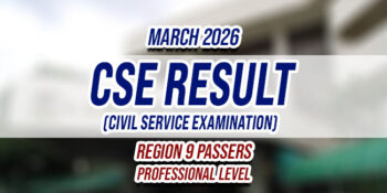 CSE Result March 2026 Region 9 PASSERS (Professional)