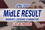MidLE Result April 2026 LIST OF PASSERS
