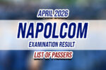 NAPOLCOM Exam Result April 2026 LIST OF PASSERS
