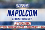 NAPOLCOM PESE Written Exam Result April 2026