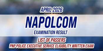 NAPOLCOM PESE Written Exam Result April 2026