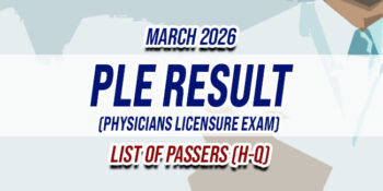 PLE Result March 2026 LIST OF PASSERS (H-Q)