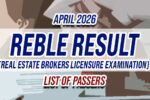 REBLE Result April 2026 LIST OF PASSERS