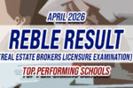 REBLE Result April 2026 TOP PERFORMING SCHOOLS
