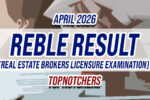 REBLE Result April 2026 TOPNOTCHERS
