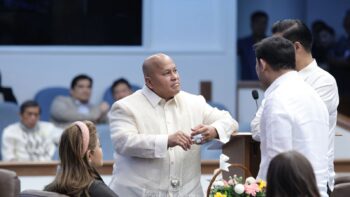 Sen. Ronald "Bato" dela Rosa inside the Senate of the Philippines