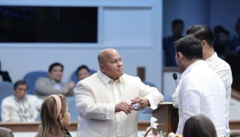 Sen. Ronald Bato dela Rosa at the Senate session hall in May 2026