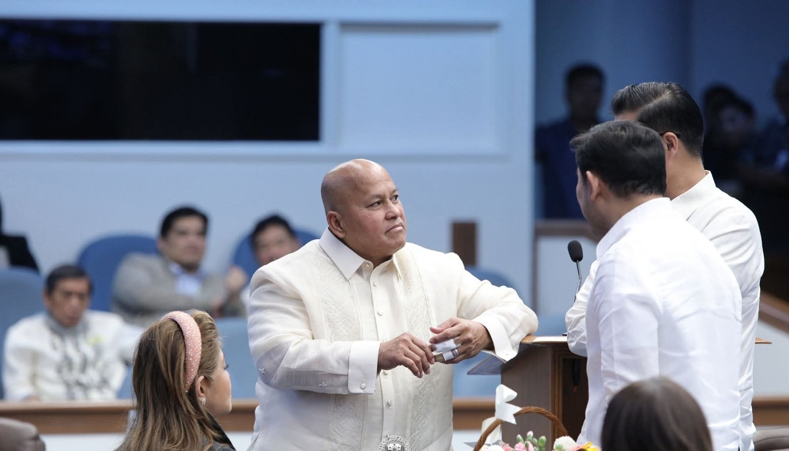 Sen. Ronald Bato dela Rosa at the Senate session hall in May 2026