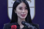 Heart Evangelista speaking at a podium in 2025
