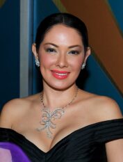 Actress and beauty queen Ruffa Gutierrez smiling in a black off-shoulder gown