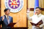 DepEd Secretary Sonny Angara taking his oath before President Marcos